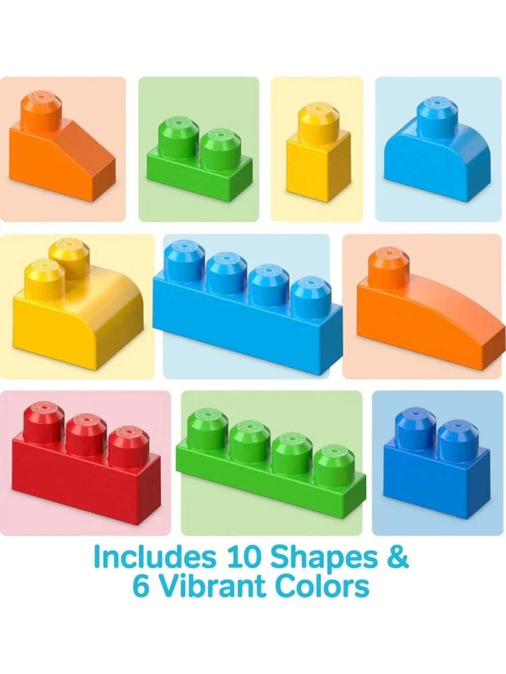 Deluxe Toddler Building Blocks Set - 150 Pieces, Storage Bag, Creative Play